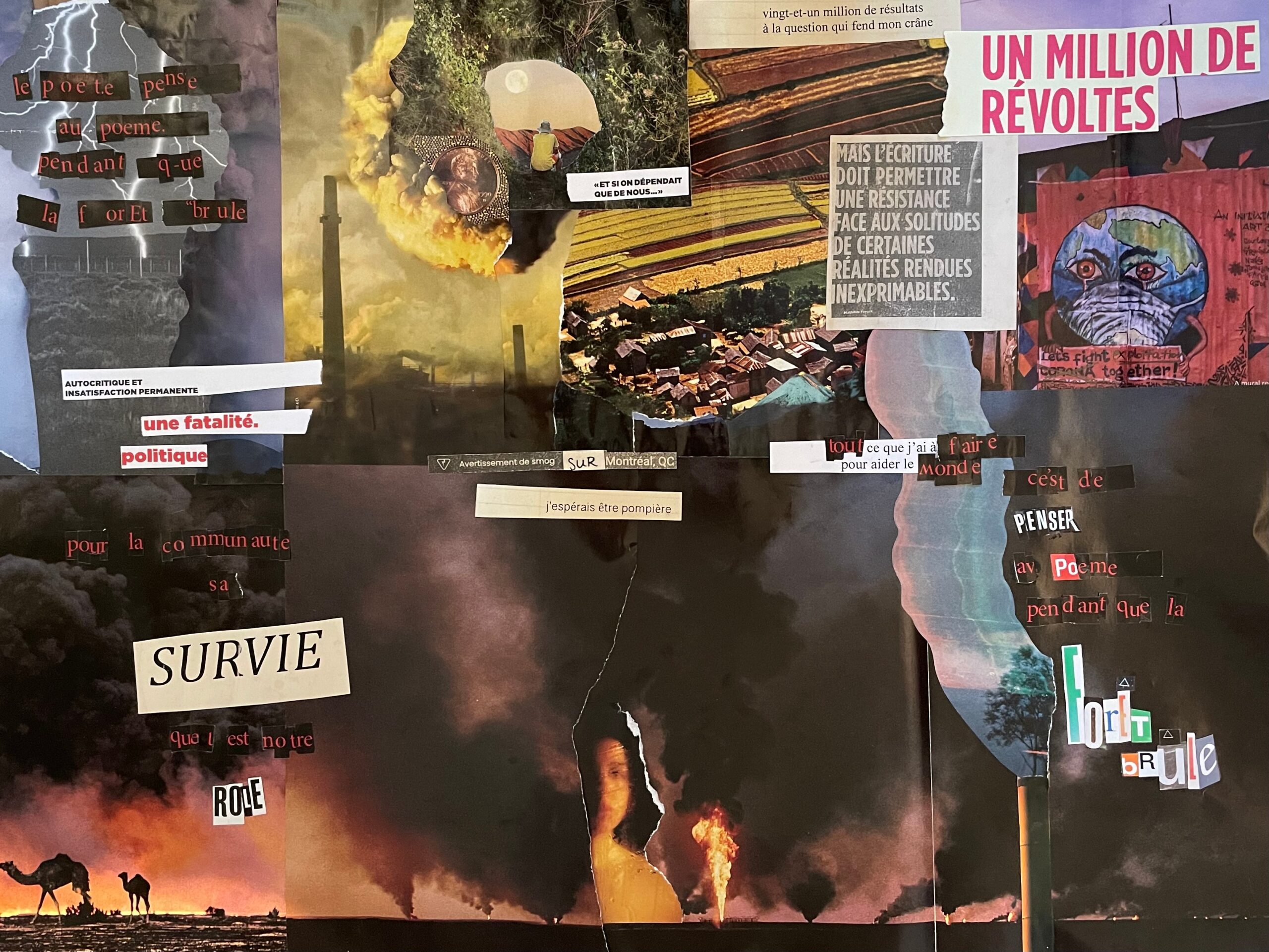 Le poète pense au poème pendant que la forêt brûle